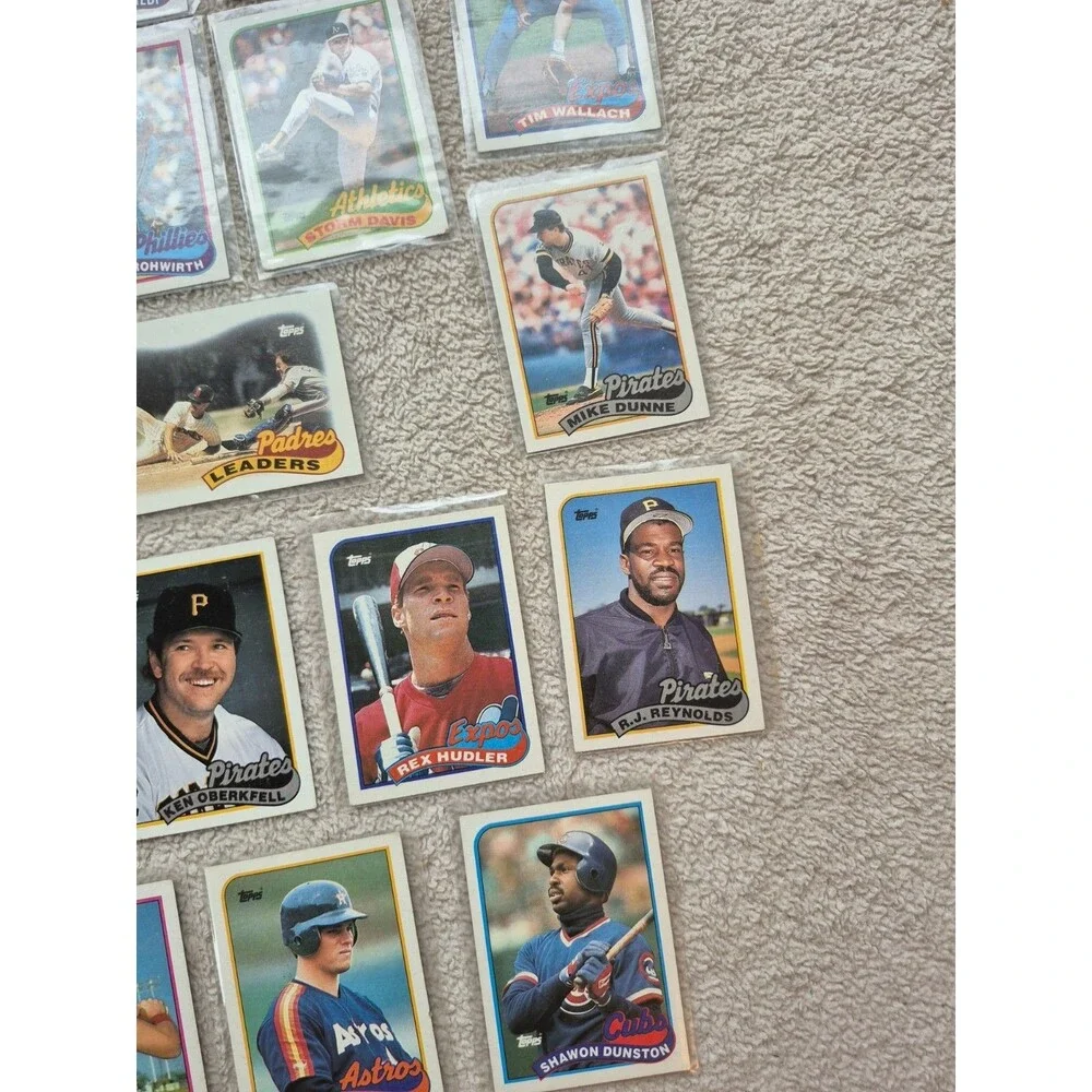 1989 Topps Baseball Card Lot 28 Cards Craig Biggio Will Clark Cubs Pirates MLB